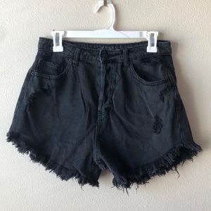 Black Ripped Jean Shorts from Target